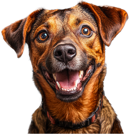 Cachorro feliz
